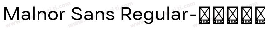 Malnor Sans Regular字体转换